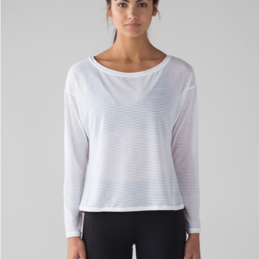 Lululemon Lean In Long Sleeve White size 12